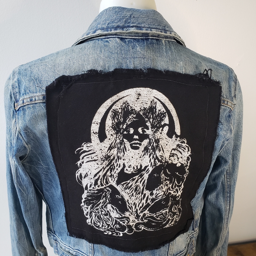 Vintage Levis Levi Strauss Jeans Upcycled Denim Jean Jacket w Back Patch